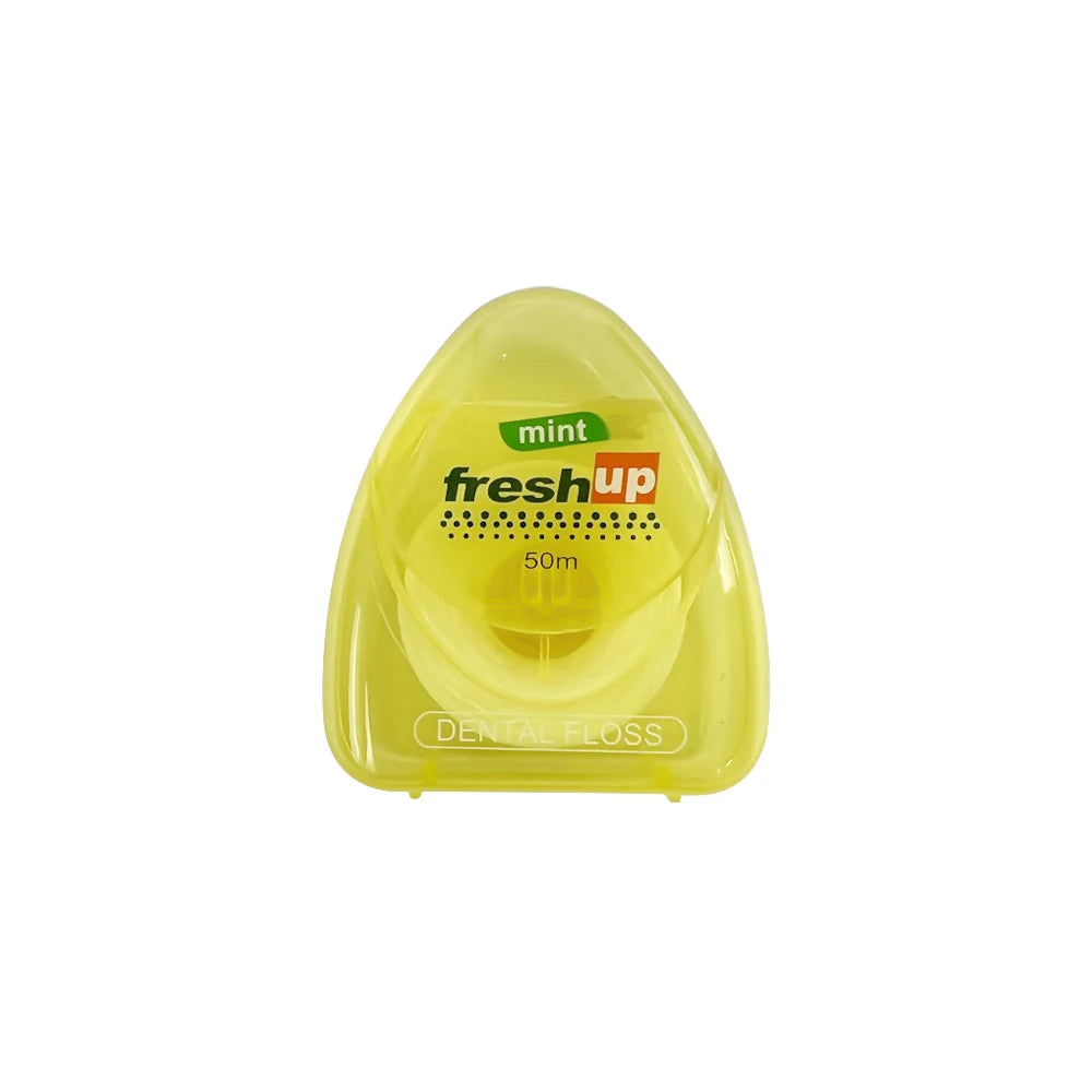 Fil dentaire portable de 50m, cure-dents, hygiène bucco-dentaire
