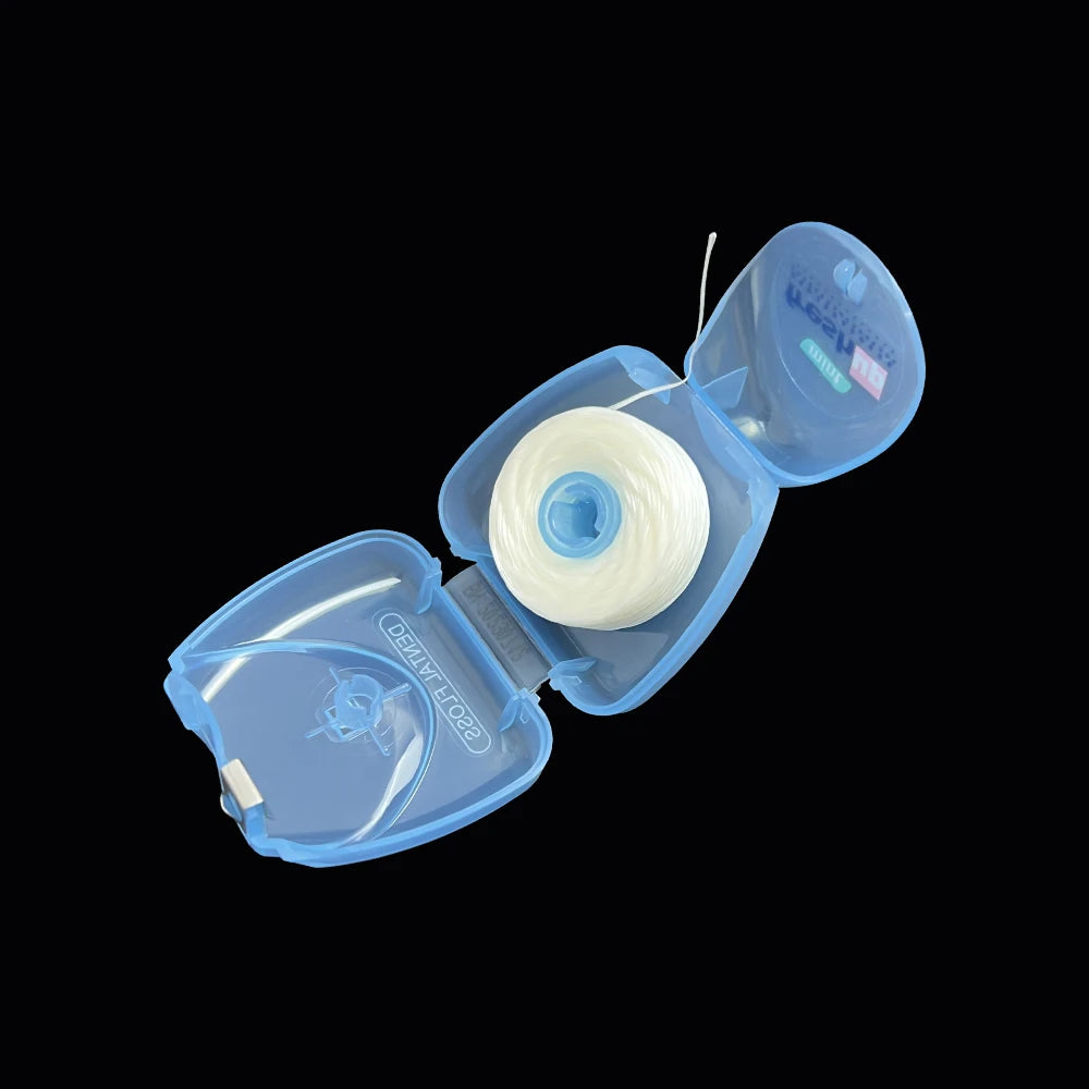 Fil dentaire portable de 50m, cure-dents, hygiène bucco-dentaire