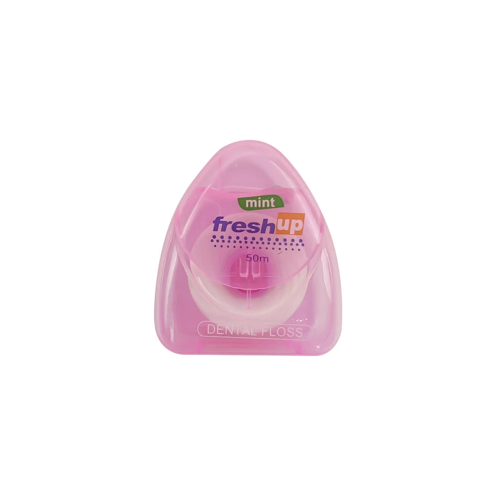 Fil dentaire portable de 50m, cure-dents, hygiène bucco-dentaire
