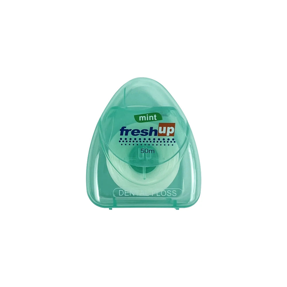 Fil dentaire portable de 50m, cure-dents, hygiène bucco-dentaire