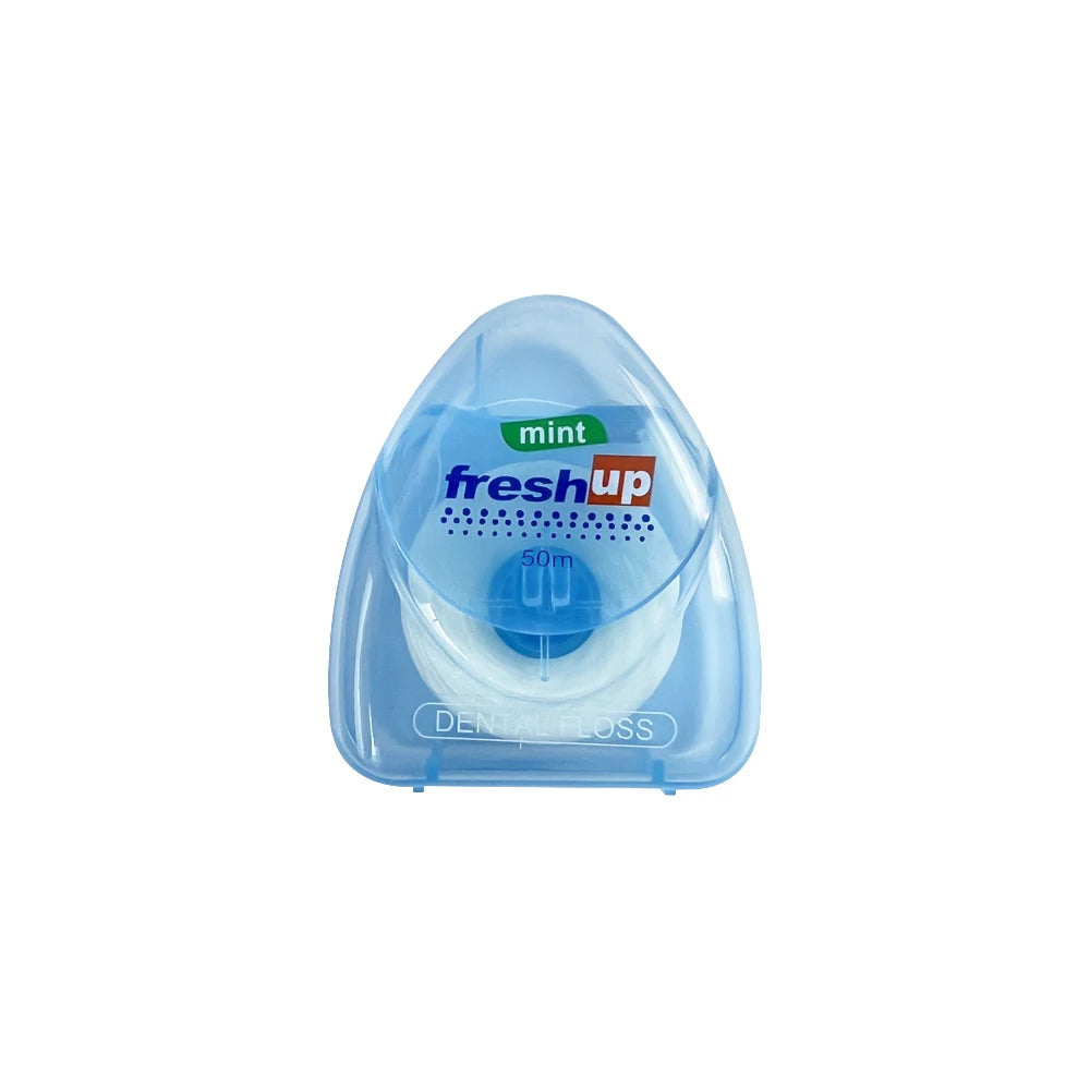 Fil dentaire portable de 50m, cure-dents, hygiène bucco-dentaire