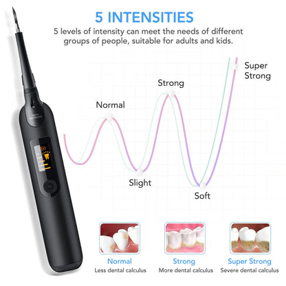 Ensemble de brosse dents électrique à LED avec détartreur sonique, élimine les taches et le tartre dentaire, nettoie les dents, blanchit les dents, hydrate et soigne les dents.